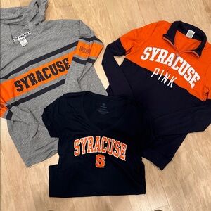 PINK Victoria's Secret Syracuse Hoodies Tee 
Lot Med Large Used